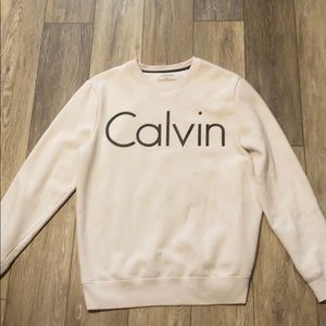 Calvin Klein all white sweatshirt